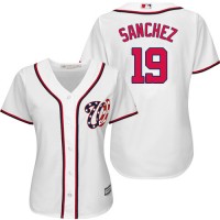 Washington Nationals #19 Anibal Sanchez White Home Women's Stitched MLB Jersey