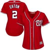 Washington Nationals #2 Adam Eaton Red Alternate Women's Stitched MLB Jersey
