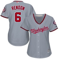 Washington Nationals #6 Anthony Rendon Grey Road Women's Stitched MLB Jersey