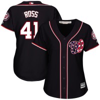 Washington Nationals #41 Joe Ross Navy Blue Alternate Women's Stitched MLB Jersey