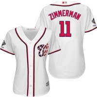 Washington Nationals #11 Ryan Zimmerman White Home 2019 World Series Champions Women's Stitched MLB Jersey