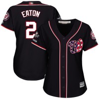 Washington Nationals #2 Adam Eaton Navy Blue Alternate 2019 World Series Champions Women's Stitched MLB Jersey