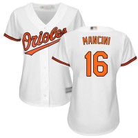 Baltimore Orioles #16 Trey Mancini White Home Women's Stitched MLB Jersey