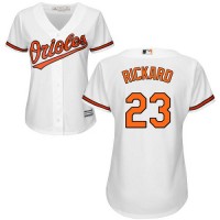 Baltimore Orioles #23 Joey Rickard White Home Women's Stitched MLB Jersey