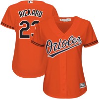 Baltimore Orioles #23 Joey Rickard Orange Alternate Women's Stitched MLB Jersey