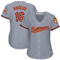 Baltimore Orioles #16 Trey Mancini Grey Road Women's Stitched MLB Jersey