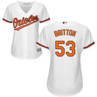 Baltimore Orioles #53 Zach Britton White Home Women's Stitched MLB Jersey