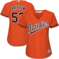 Baltimore Orioles #53 Zach Britton Orange Alternate Women's Stitched MLB Jersey