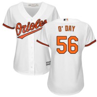 Baltimore Orioles #56 Darren O'Day White Home Women's Stitched MLB Jersey