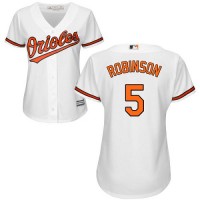 Baltimore Orioles #5 Brooks Robinson White Home Women's Stitched MLB Jersey