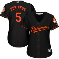 Baltimore Orioles #5 Brooks Robinson Black Alternate Women's Stitched MLB Jersey