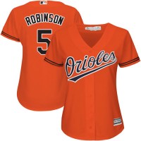 Baltimore Orioles #5 Brooks Robinson Orange Alternate Women's Stitched MLB Jersey