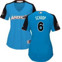 Baltimore Orioles #6 Jonathan Schoop Blue 2017 All-Star American League Women's Stitched MLB Jersey