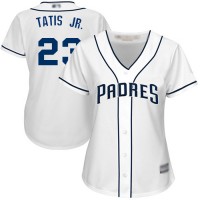 San Diego Padres #23 Fernando Tatis Jr. White Home Women's Stitched MLB Jersey