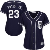 San Diego Padres #23 Fernando Tatis Jr. Navy Blue Alternate Women's Stitched MLB Jersey