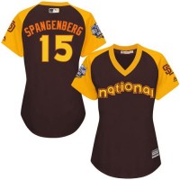 San Diego Padres #15 Cory Spangenberg Brown 2016 All-Star National League Women's Stitched MLB Jersey