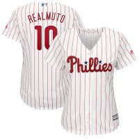 Philadelphia Philadelphia Phillies #10 JT Realmuto Majestic Women's Home Cool Base Player Jersey White