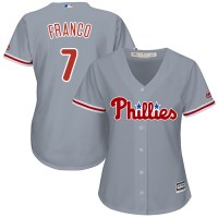 Philadelphia Phillies #7 Maikel Franco Grey Road Women's Stitched MLB Jersey