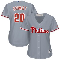 Philadelphia Phillies #20 Mike Schmidt Grey Road Women's Stitched MLB Jersey