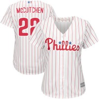 Philadelphia Phillies #22 Andrew McCutchen White(Red Strip) Home Women's Stitched MLB Jersey