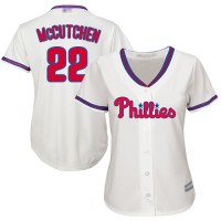 Philadelphia Phillies #22 Andrew McCutchen Cream Alternate Women's Stitched MLB Jersey