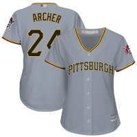 Pittsburgh Pirates #24 Chris Archer Grey Road Women's Stitched MLB Jersey