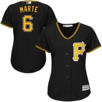 Pittsburgh Pirates #6 Starling Marte Black Alternate Women's Stitched MLB Jersey