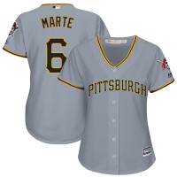 Pittsburgh Pirates #6 Starling Marte Grey Road Women's Stitched MLB Jersey