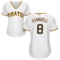 Pittsburgh Pirates #8 Willie Stargell White Home Women's Stitched MLB Jersey