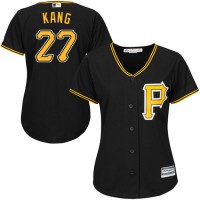 Pittsburgh Pirates #27 Jung-ho Kang Black Alternate Women's Stitched MLB Jersey