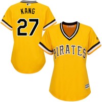 Pittsburgh Pirates #27 Jung-ho Kang Gold Alternate Women's Stitched MLB Jersey