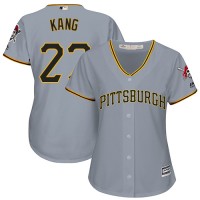 Pittsburgh Pirates #27 Jung-ho Kang Grey Road Women's Stitched MLB Jersey