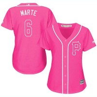 Pittsburgh Pirates #6 Starling Marte Pink Fashion Women's Stitched MLB Jersey