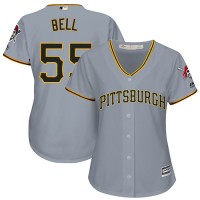 Pittsburgh Pirates #55 Josh Bell Grey Road Women's Stitched MLB Jersey