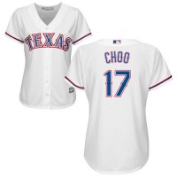 Texas Rangers #17 Shin-Soo Choo White Home Women's Stitched MLB Jersey