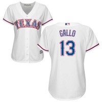 Texas Rangers #13 Joey Gallo White Home Women's Stitched MLB Jersey