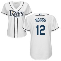 Tampa Bay Rays #12 Wade Boggs White Home Women's Stitched MLB Jersey
