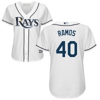 Tampa Bay Rays #40 Wilson Ramos White Home Women's Stitched MLB Jersey