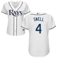 Tampa Bay Rays #4 Blake Snell White Home Women's Stitched MLB Jersey