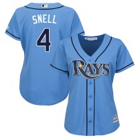 Tampa Bay Rays #4 Blake Snell Light Blue Alternate Women's Stitched MLB Jersey