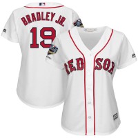 Boston Boston Red Sox #19 Jackie Bradley Jr. Majestic Women's 2018 World Series Champions Home Cool Base Player Jersey White