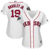 Boston Boston Red Sox #19 Jackie Bradley Jr. Majestic Women's 2018 World Series Cool Base Player Jersey White