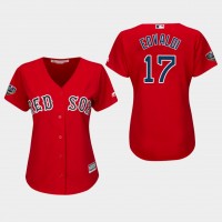 Boston Red Sox #17 Nathan Eovaldi Red Alternate 2018 World Series Women's Stitched MLB Jersey