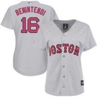 Boston Red Sox #16 Andrew Benintendi Grey Road Women's Stitched MLB Jersey