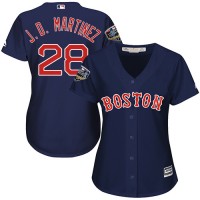 Boston Red Sox #28 J. D. Martinez Navy Blue Alternate 2018 World Series Women's Stitched MLB Jersey