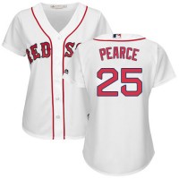 Boston Red Sox #25 Steve Pearce White Home Women's Stitched MLB Jersey