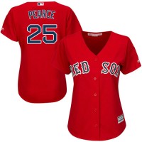 Boston Red Sox #25 Steve Pearce Red Alternate Women's Stitched MLB Jersey