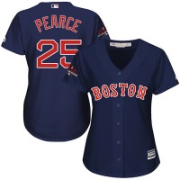 Boston Red Sox #25 Steve Pearce Navy Blue Alternate 2018 World Series Champions Women's Stitched MLB Jersey
