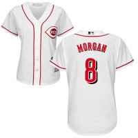 Cincinnati Reds #8 Joe Morgan White Home Women's Stitched MLB Jersey