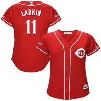 Cincinnati Reds #11 Barry Larkin Red Alternate Women's Stitched MLB Jersey